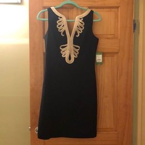NWT Lilly Pulitzer Black Janice Shift Sz 4